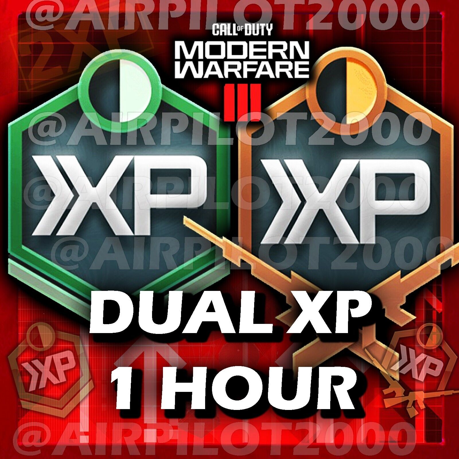 Call of Duty Modern Warfare 3 MW3 1 HOUR 2XP DOUBLE XP - Both - Weapon/Duel