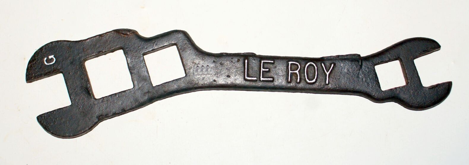 Old Vintage Le Roy LEROY 37 plow Farm Implement Wrench Tool NY company