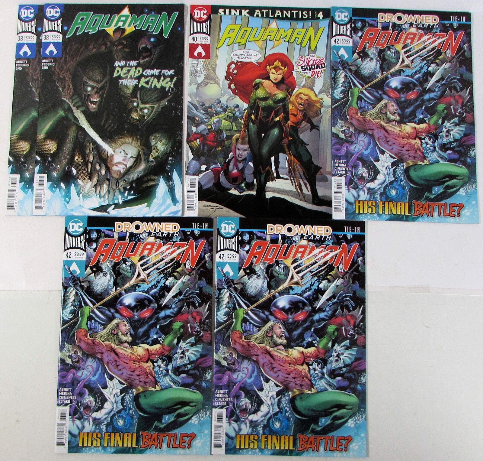Aquaman Lot of 6 #38 x2,40,42 x3 DC (2018) 6th Series Comic Books