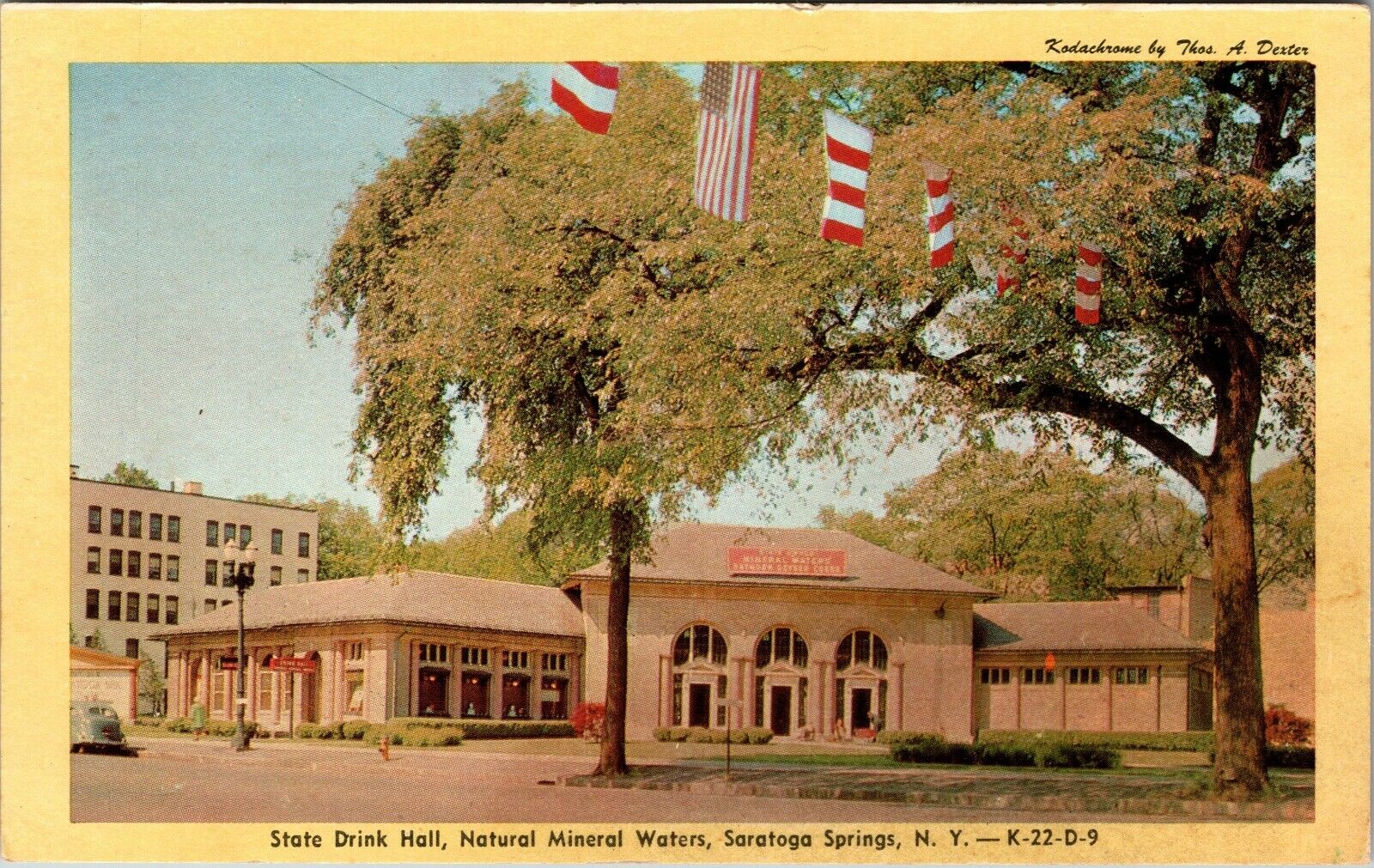 Saratoga Springs New York State Drink Hall Natural Mineral Water Postcard