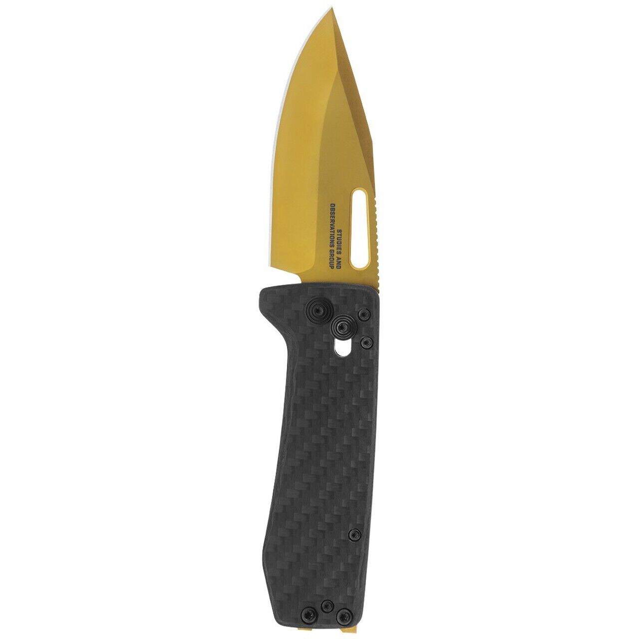 SOG Knives Ultra XR Black Carbon Fiber and Gold S35VN 12-63-02-57
