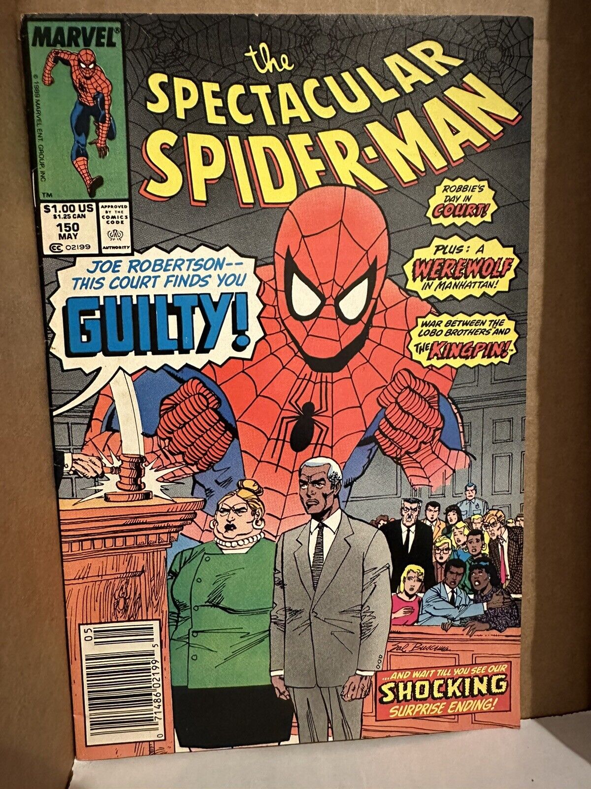 The Spectacular Spider-Man #150 Very RARE Mark Jewelers Variant Unknown Amt 1989