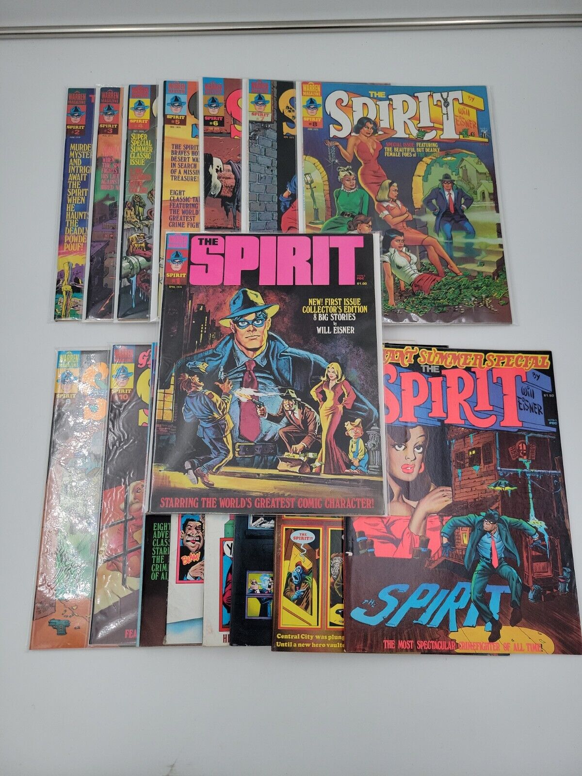 The Spirit Magazine - # 1 to #16 (WARREN) Comics 1974 *RARE SET* GREAT Condition