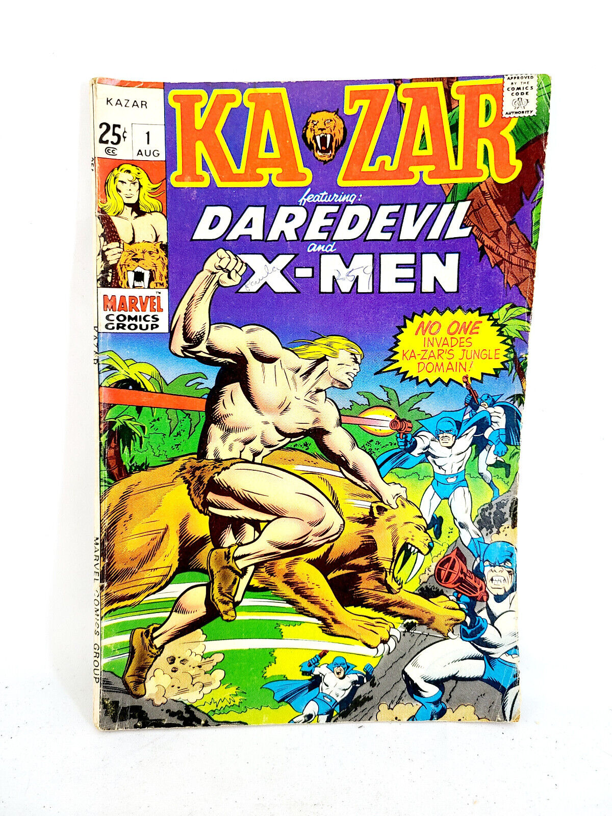 KAZAR #1 FEATURING DAREDEVIL AND THE X MEN MARVEL COMICS (1970)