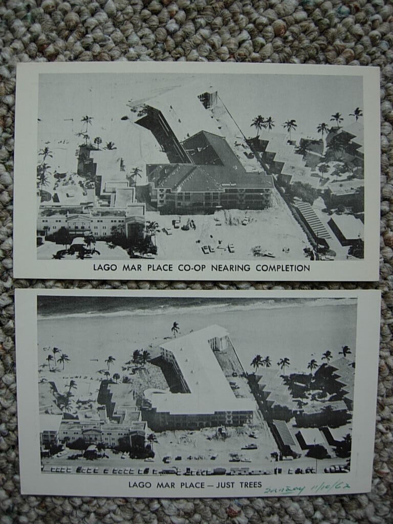 2 FORT LAUDERDALE FL-LAGO MAR PLACE-1962 CONSTRUCTION-BIRDS EYE-FLORIDA