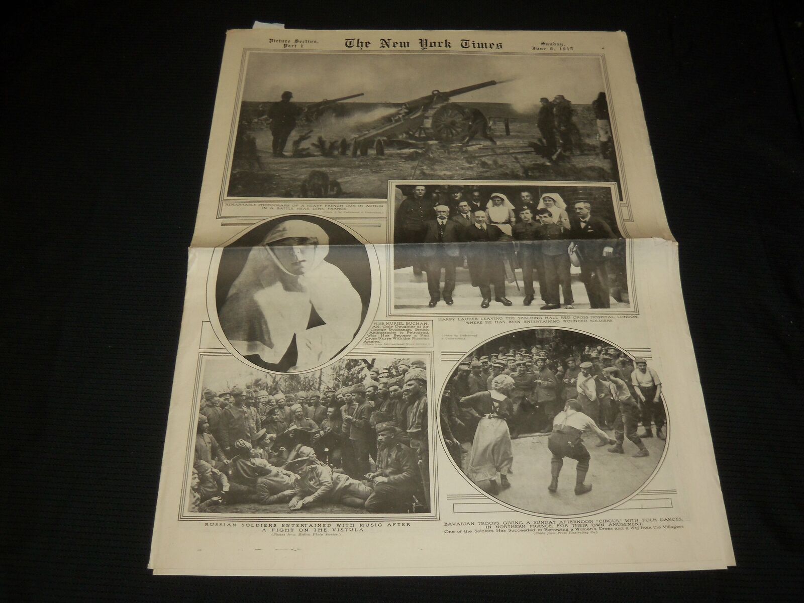1915 JUNE 6 NEW YORK TIMES PICTURE SECTION - ARMY & NAVY BASEBALL - NP 5481