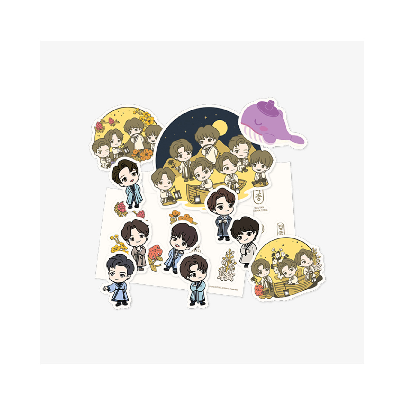 BTS (방탄소년단) - Tiny Tan Dalmajung Sticker Set