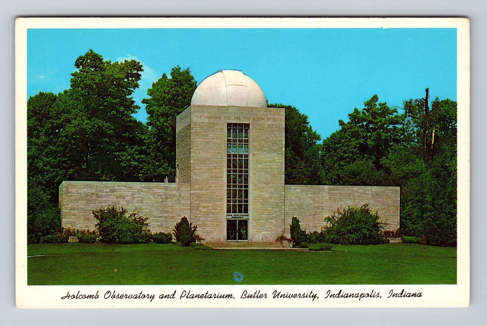 Indianapolis IN-Indiana, Butler University Holcomb Planetarium, Vintage Postcard