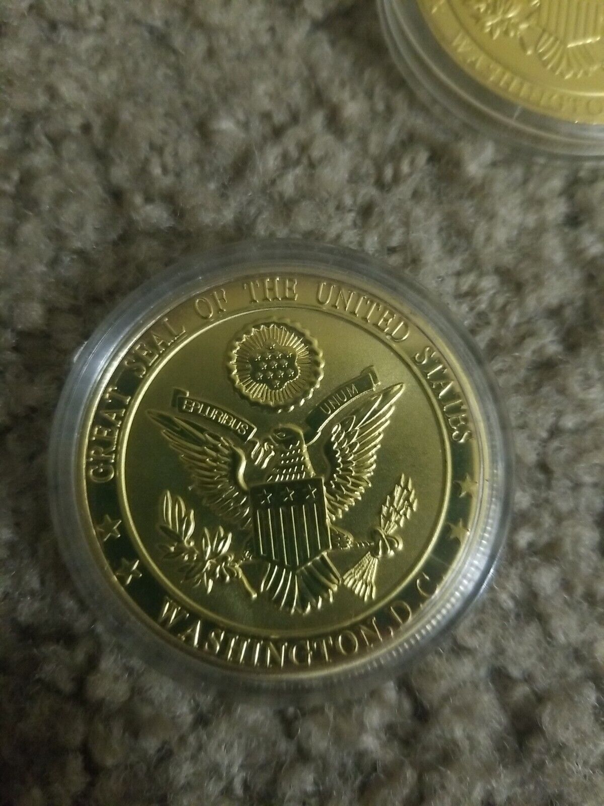 WASHINGTON, D.C. GOLD PLATED COIN 22KT GOLD 1.50