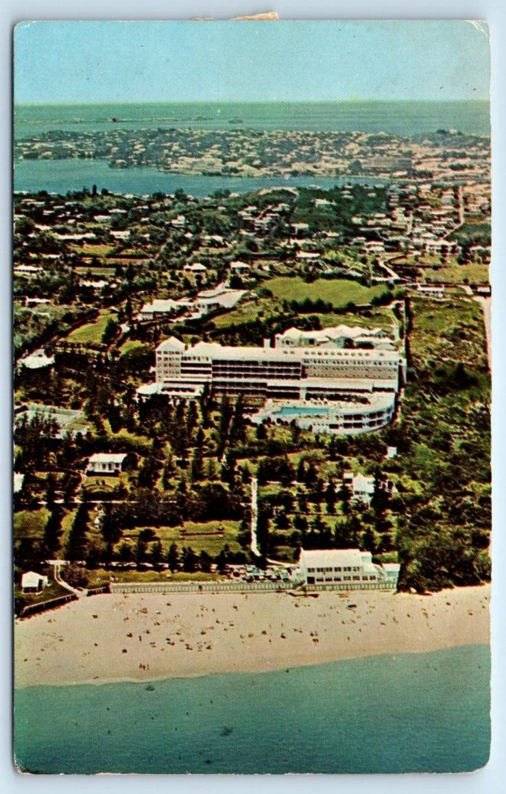 Aerial View of the Elbow Beach Surf Club PAGET Bermuda Postcard