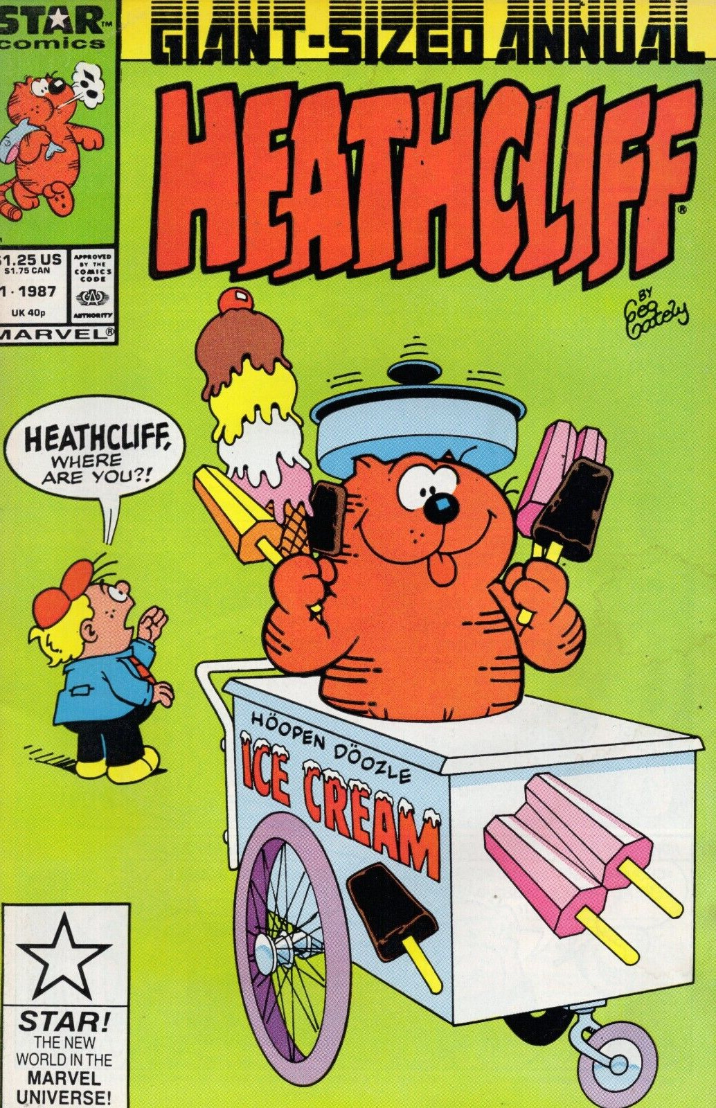 Heathcliff Annual #1 1987 Unread, Uncirculated, but has small stain on cover