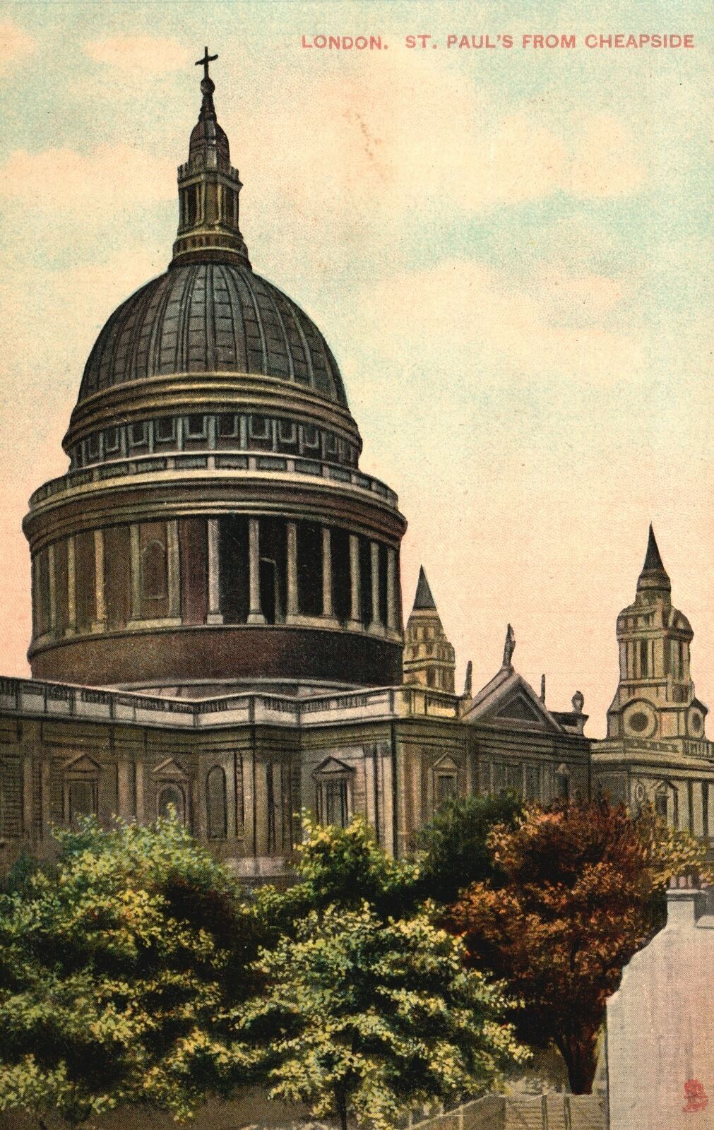 Vintage Postcard 1910\'s St. Paul\'s From Cheapside London England UK