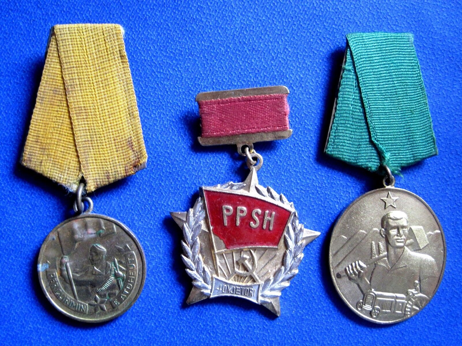ALBANIA - MEDALS LABOUR MEDAL  Authentic MEDALS ORDER 40 ANNIVERSARY OF PPSH....