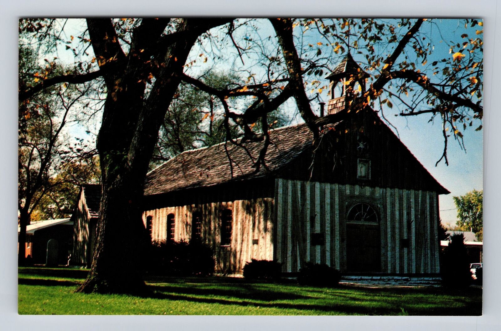 Cahokia IL-Illinois, Holy Family Log Cabin, Antique, Vintage Souvenir Postcard