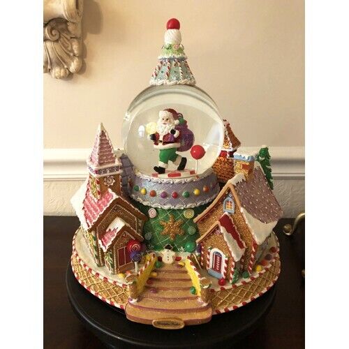 Christopher Radko Ginger Village Delight Snow Globe with music and blows snow