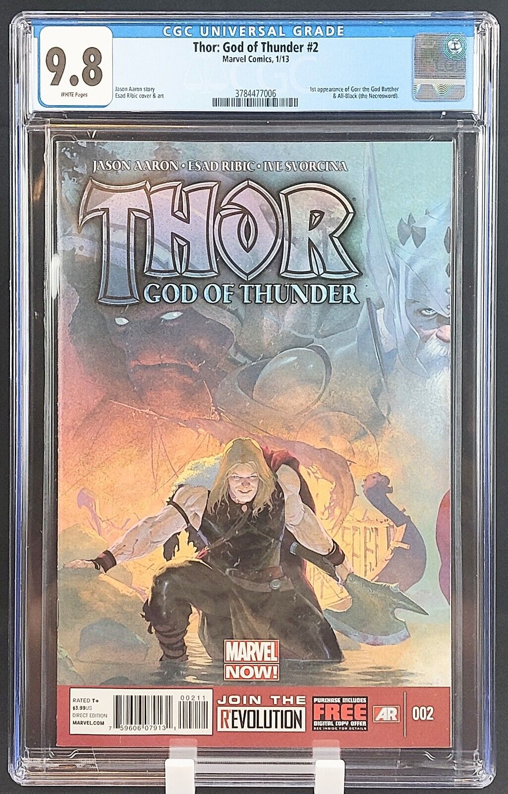 Thor: God of Thunder 2 CGC 9.8 1st Appearance Gorr the God Butcher Marvel 2013