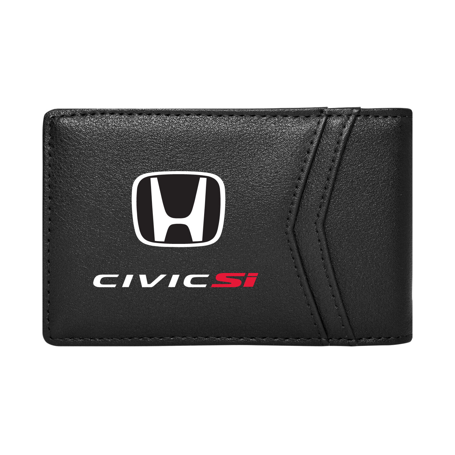 Honda Civic Si Black PU Leather Slim RFID Resistant Bi-fold Men Wallet