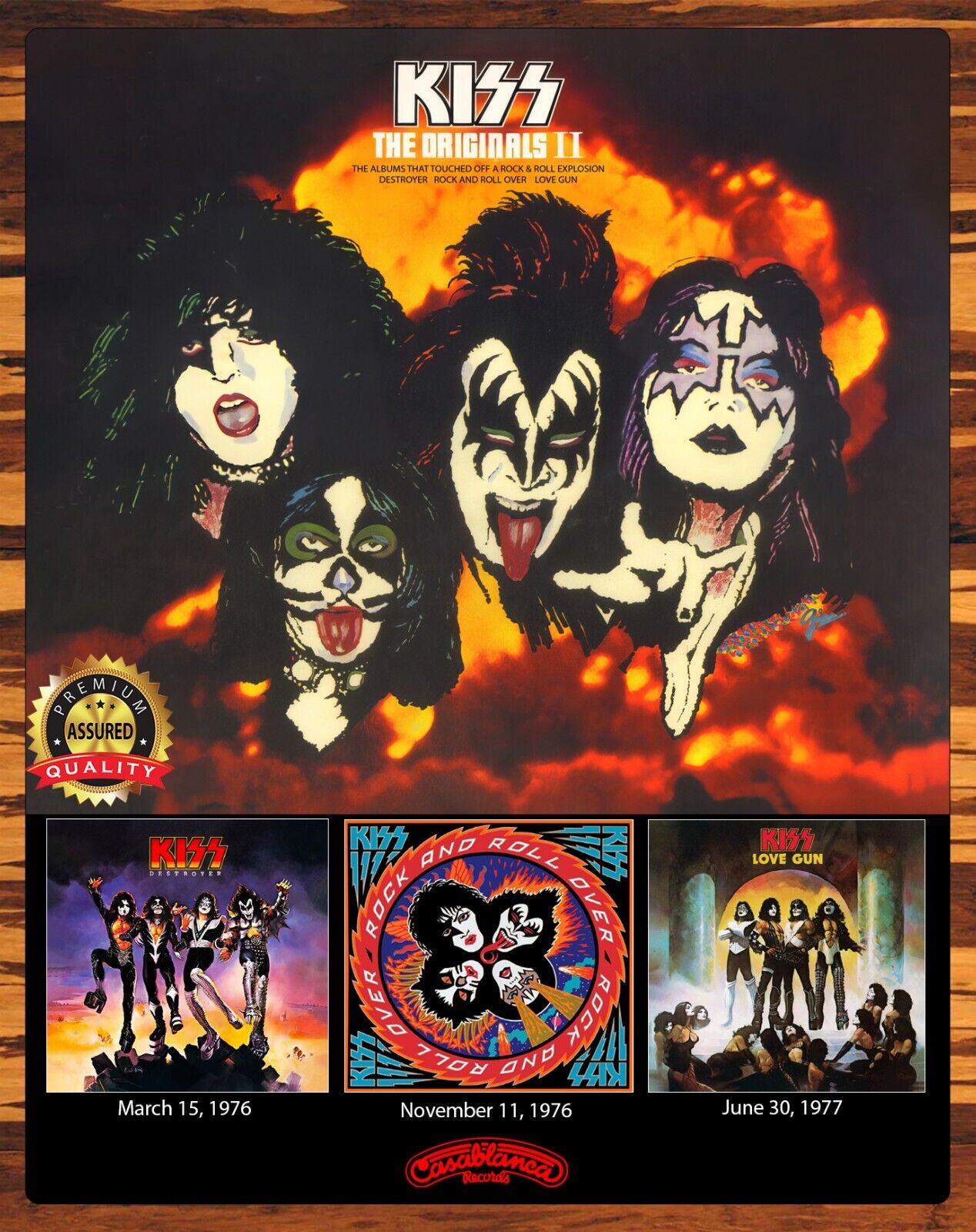 Kiss - The Originals II - Casablanca - Rare - Rock - Metal Sign 11 x 14