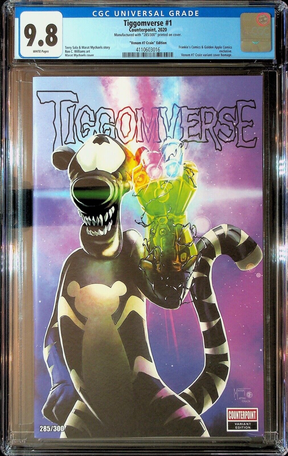 Tiggomverse #1 Venom 7 Crain Homage 285/300 CGC 9.8