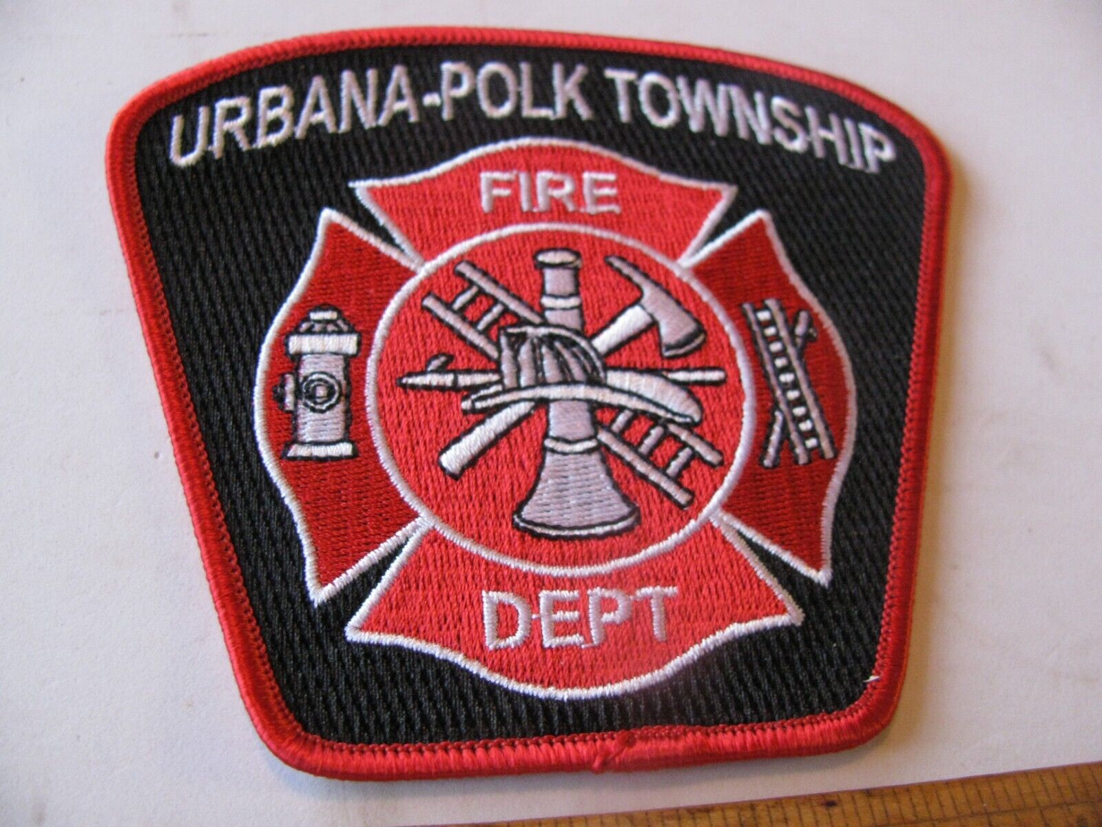 Urbana Polk Township  Iowa  IA  Fire Rescue  Dept Iron On Embroidered Patch 4.5”