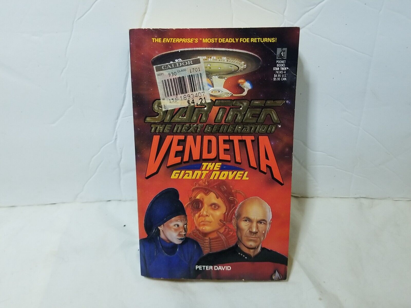 Vintage 1991 Star Trek The Next Generation Vendeta The Giant Novel By Peter...