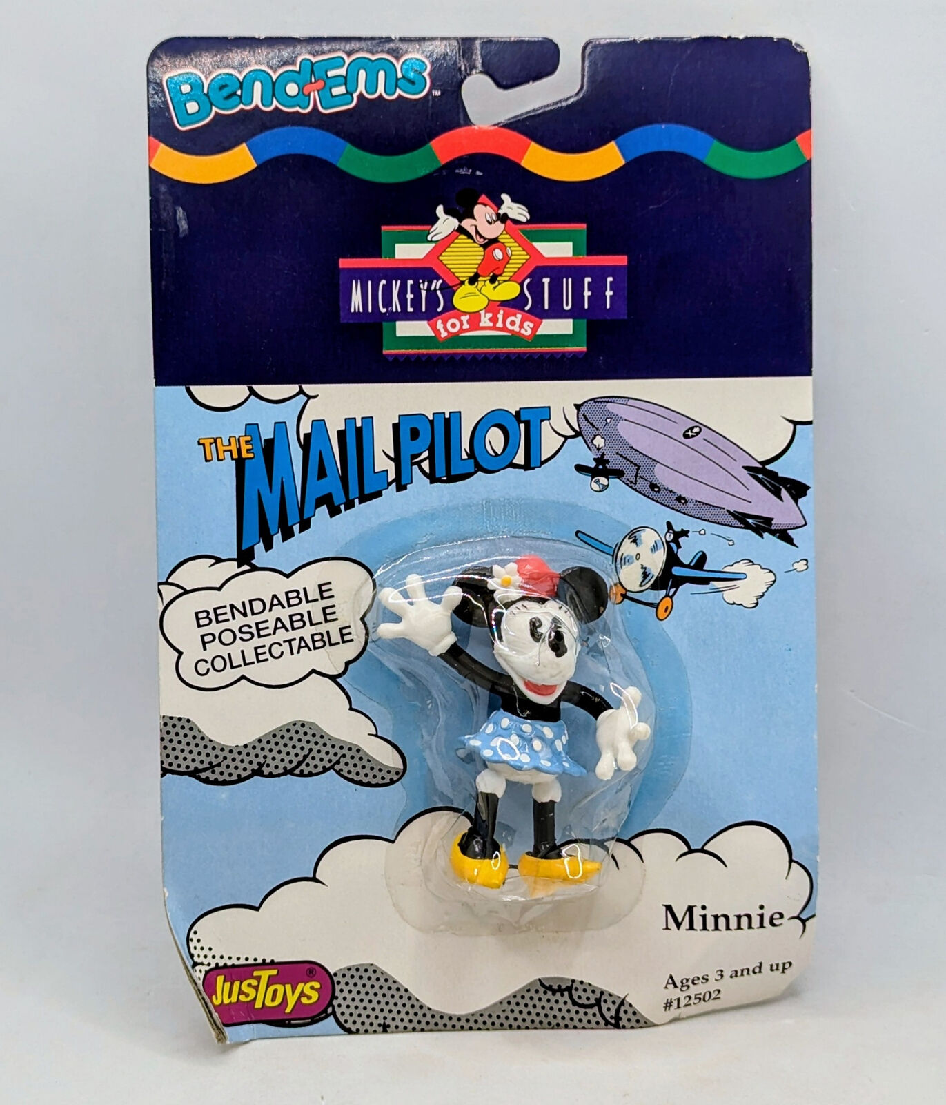 JusToys Bend-Ems Mickey Mouse The Mail Pilot Minnie Mouse 12223A