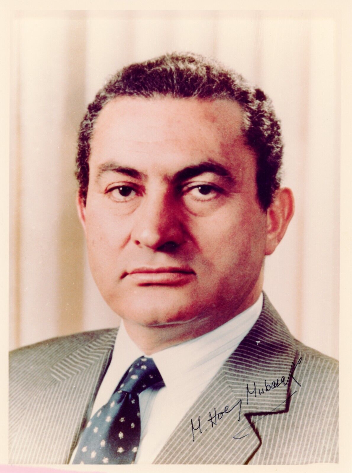 Hosni Mubarak (Egypt) ~ Signed Autographed Photograph ~ JSA LOA