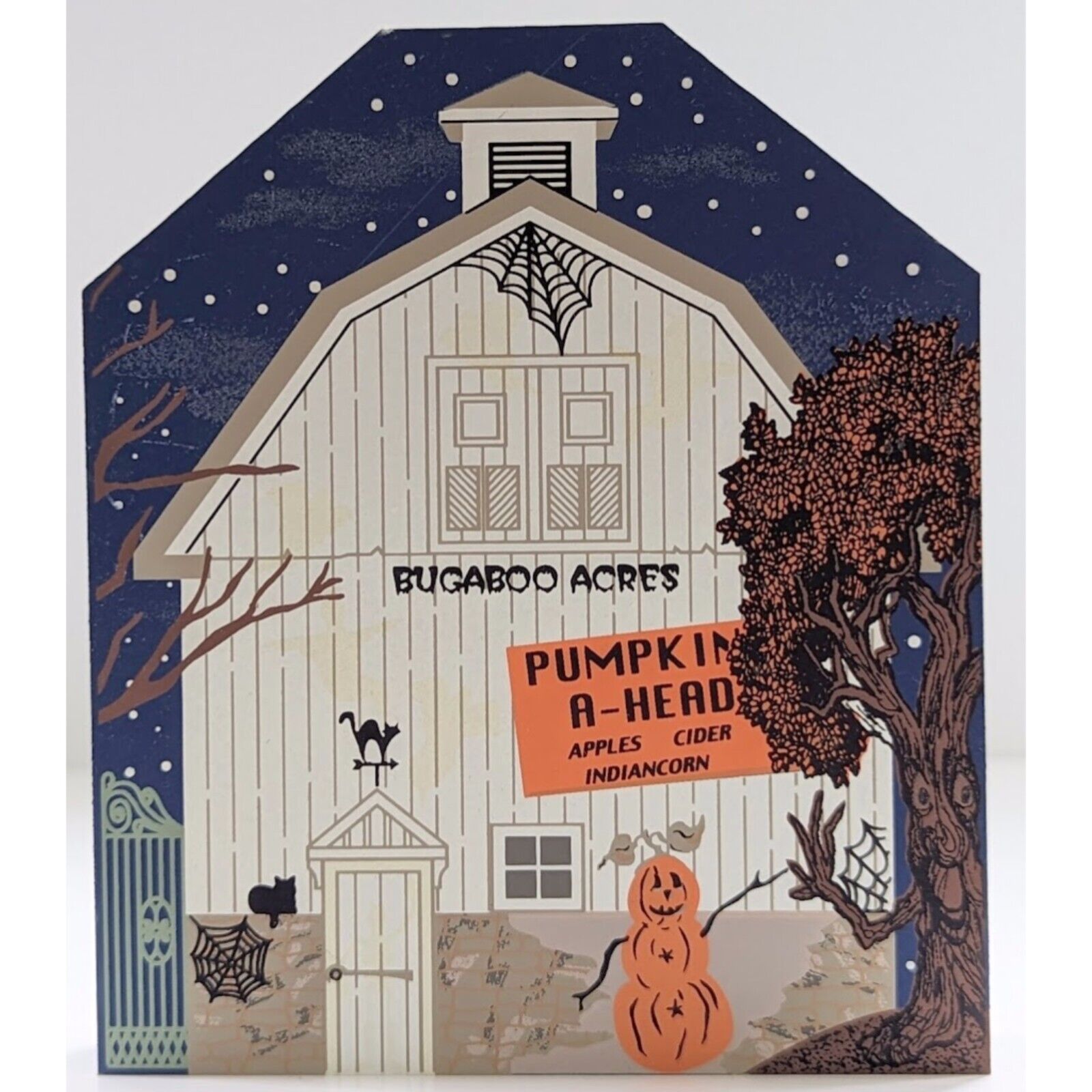 Cat's Meow Village Collectibles Bugaboo Acres Barn Halloween Limited 2004