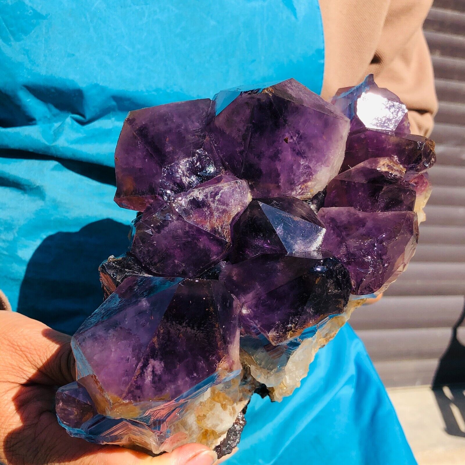 6.97LB Natural Amethyst Geode Cluster Crystal Quartz From Uruguay Cathedral