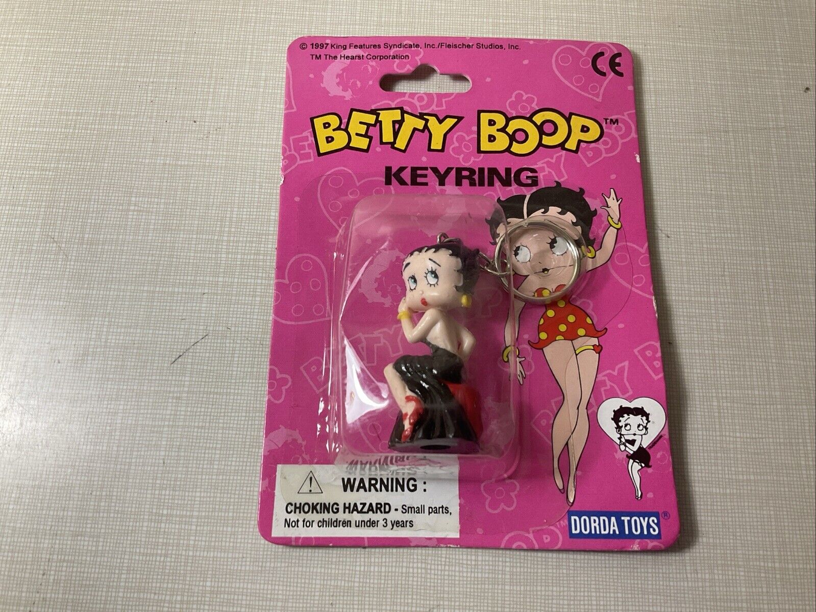 1997 Betty Boop Keyring - Little Black Dress and Red Heels by King Features