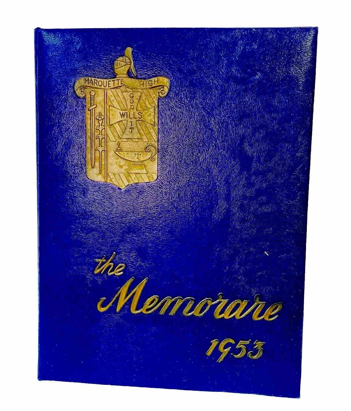 Vintage 1953 Catholic Marquette High School Yearbook Peoria Illinois Memorare