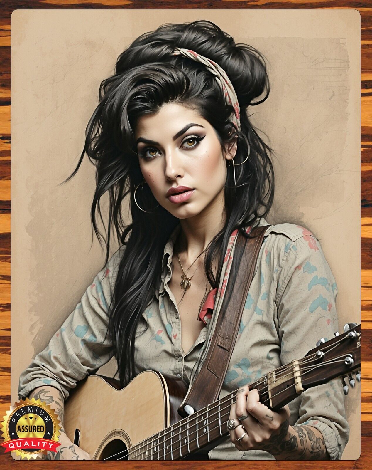 Amy Winehouse - Art To Be Signed By Artist - Metal Sign 11 x 14