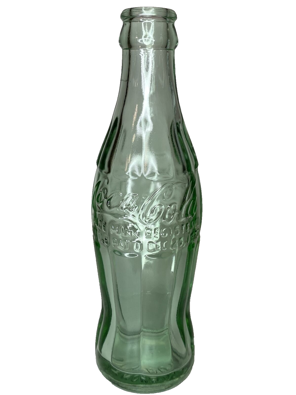 Coca Cola 6 Fl oz Hobbleskirt Bottle- Dec 25 1923 XMAS Pat Lynchburg 11/89 Repro
