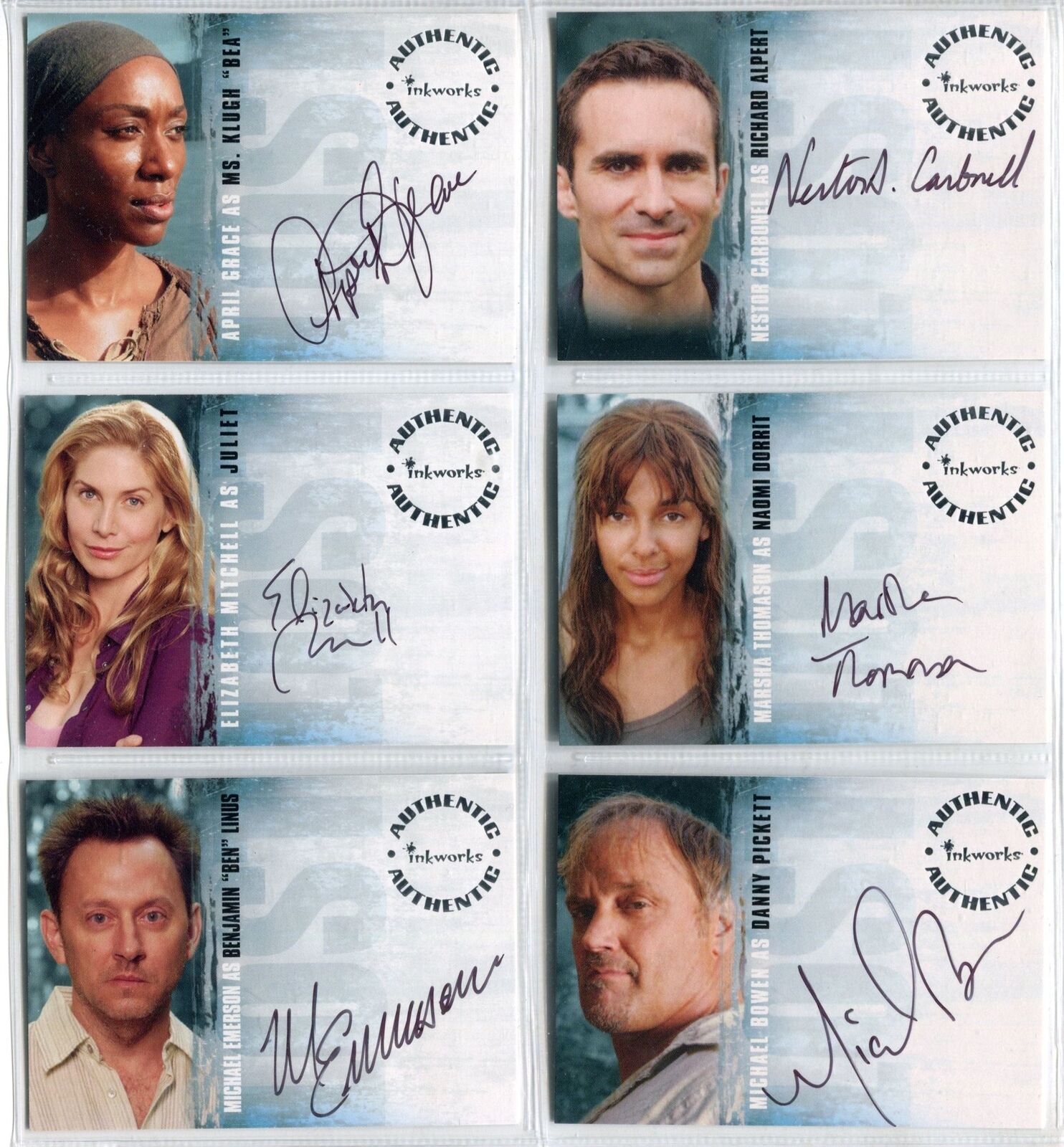 Lost Season 3 Three (12) Autograph Card Set A25-A34 Inkworks Elizabeth Mitchell