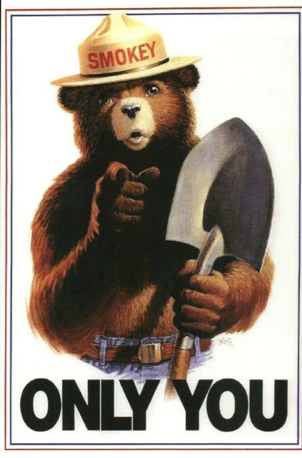 PLEASE READ DESCRIPTION  Smokey the Bear, Forest Fires, Wildfires -- Postcard