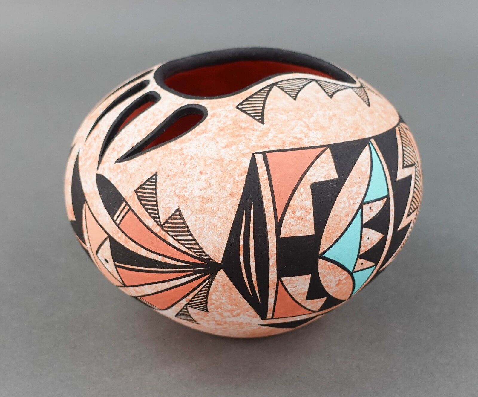 Westley Begaye Bear Claw Native American Navajo Acoma Style Pottery Vase Pot