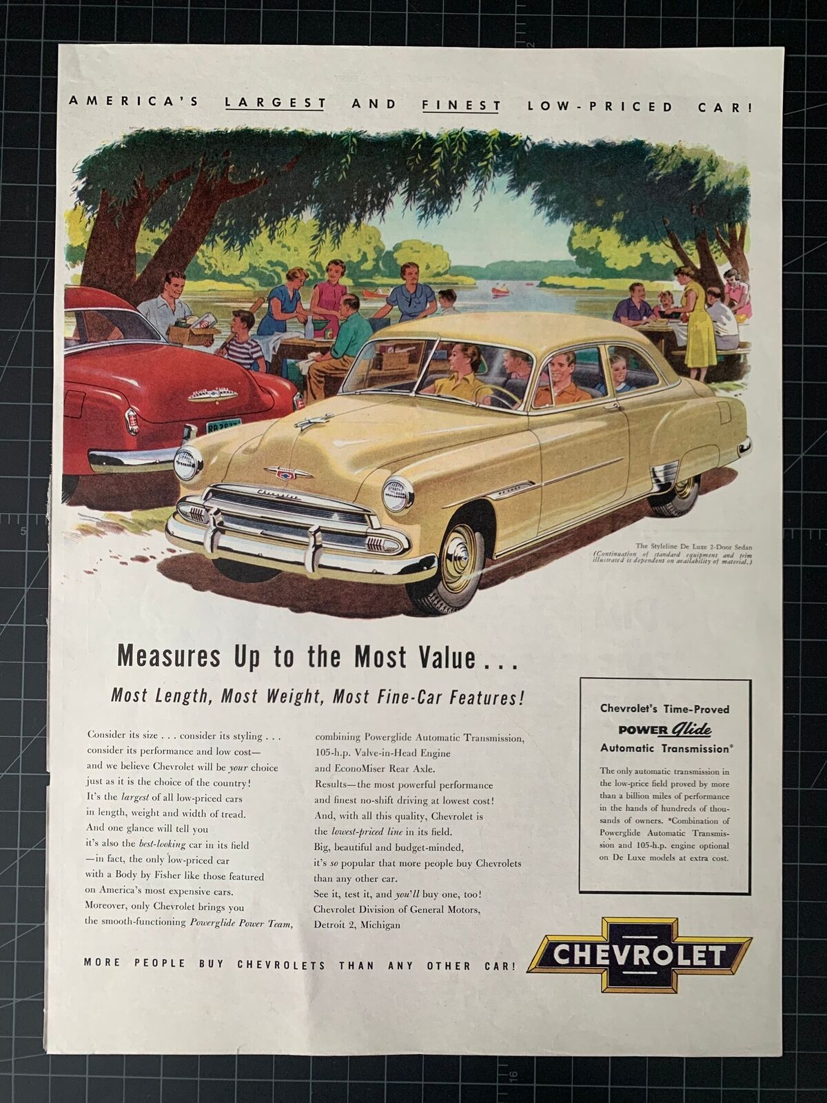 Vintage 1951 Chevrolet Print Ad