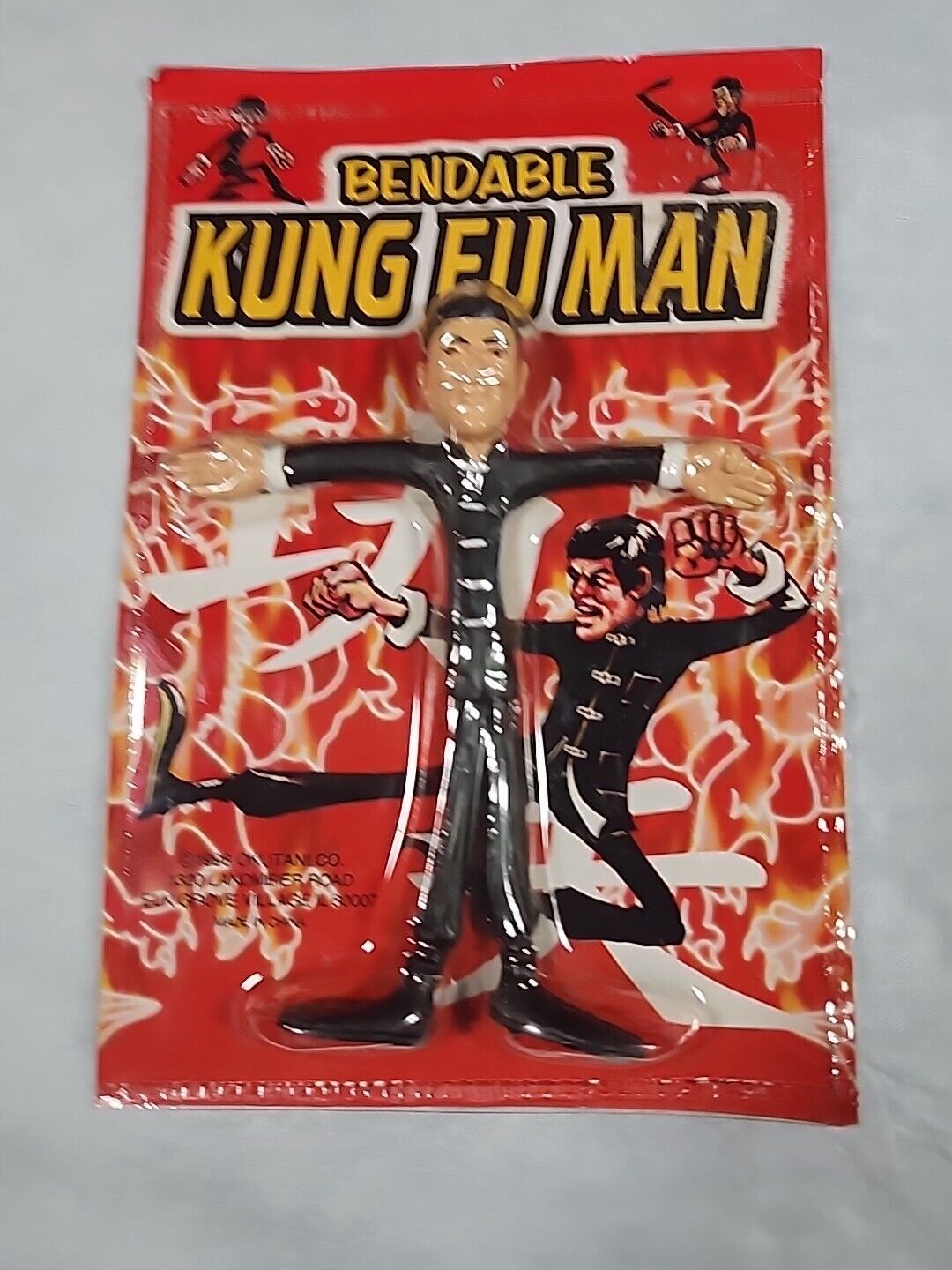 Bendable Kung Fu Man Figurine 1998 Okutani 1320  Vintage Toy Sealed - New 