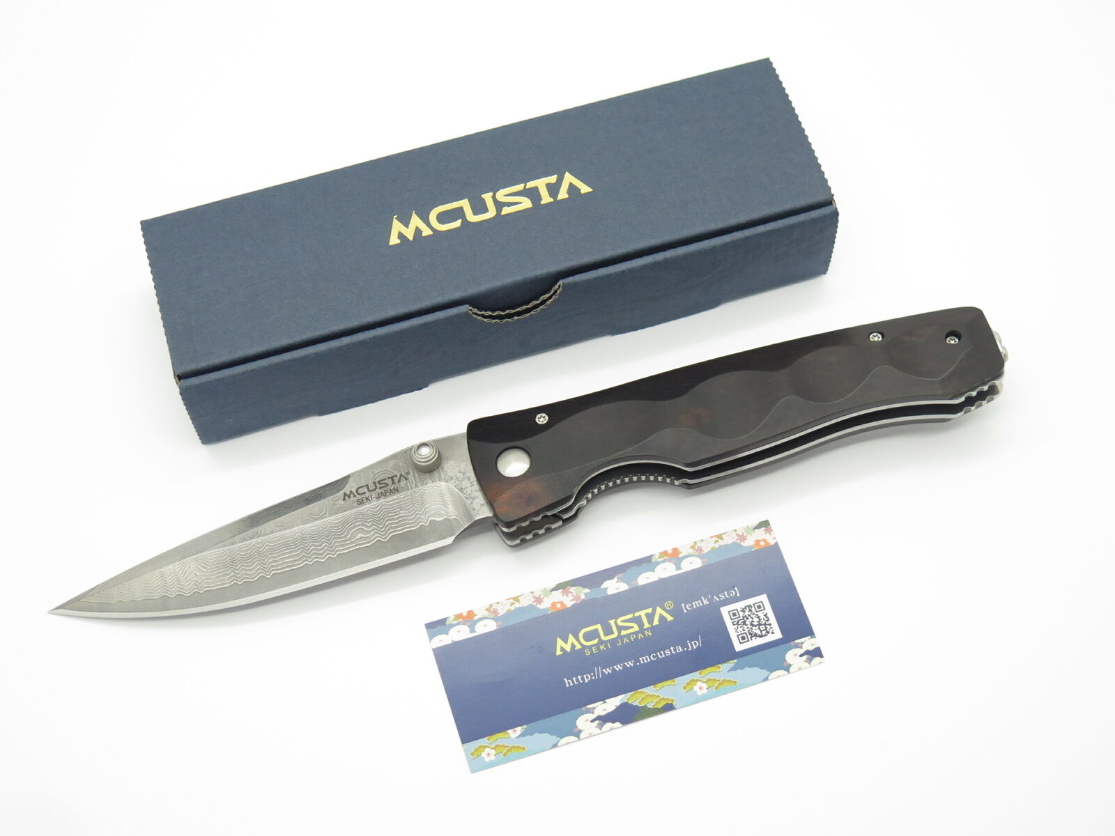 Mcusta Seki Japan Tactility Elite MC-125D Ironwood Damascus Folding Pocket Knife