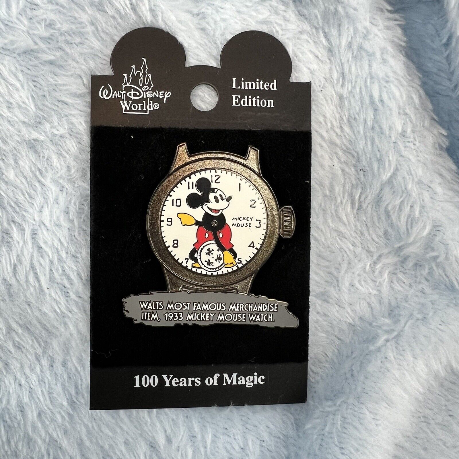 Disney Pin Walts Most Famous Merchandise Item Mickey Watch 100 Years of Magic