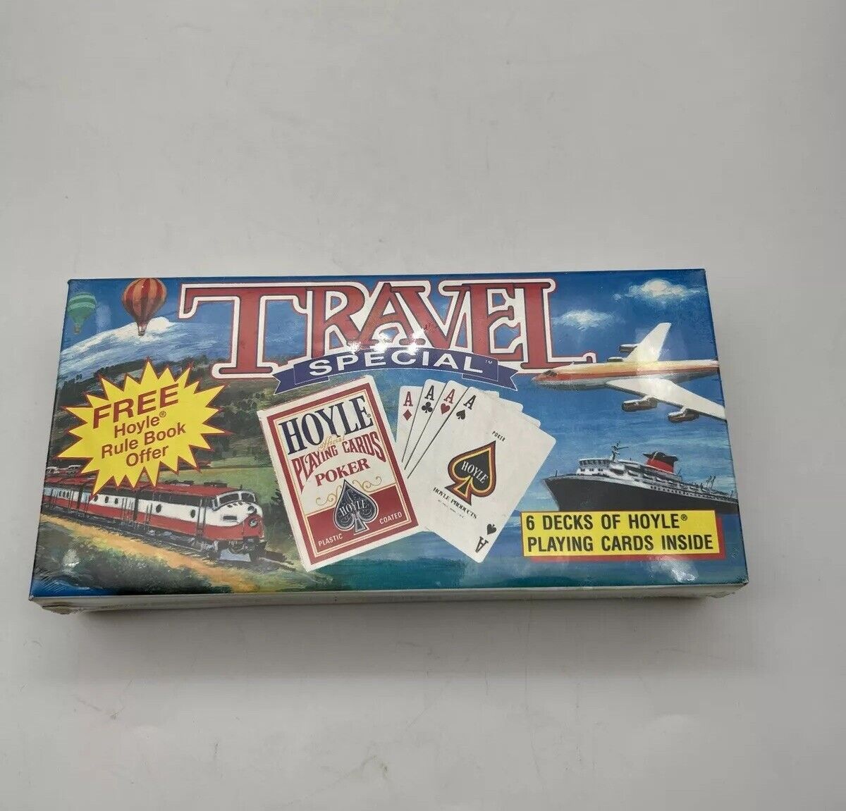Vintage Hoyle Playing Cards Travel Special 6 Pack Model #1082 - New Sealed