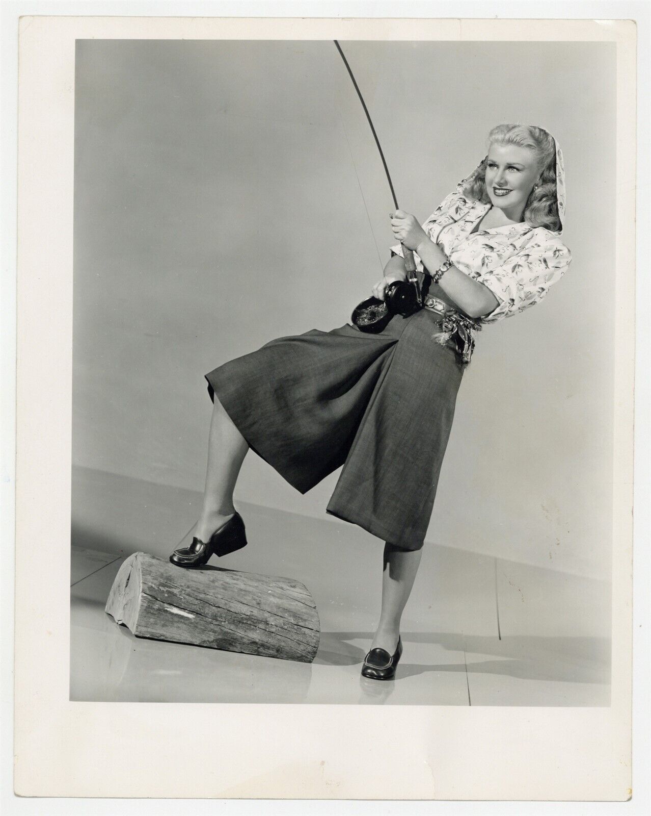 Ginger Rogers Goes Fishing 1947 Robert Coburn 8x10 Dbl Wt Original Photo J10730