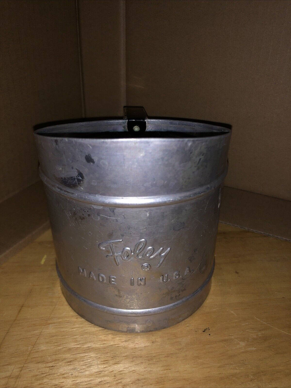 Vintage Foley Flour Sifter Black Handle Small Made In USA