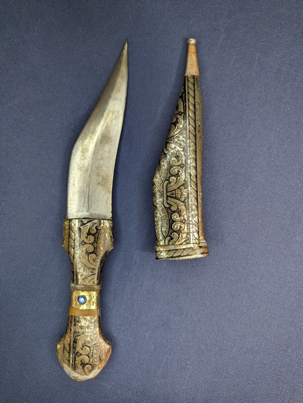 Antique Islamic Palestinian Jordanian Shibriya Jambiya Khanjar Bedouin Dagger
