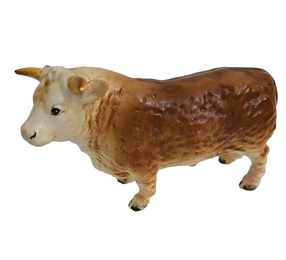 Vintage Napco Hereford Cow Figurine Porcelain Bull