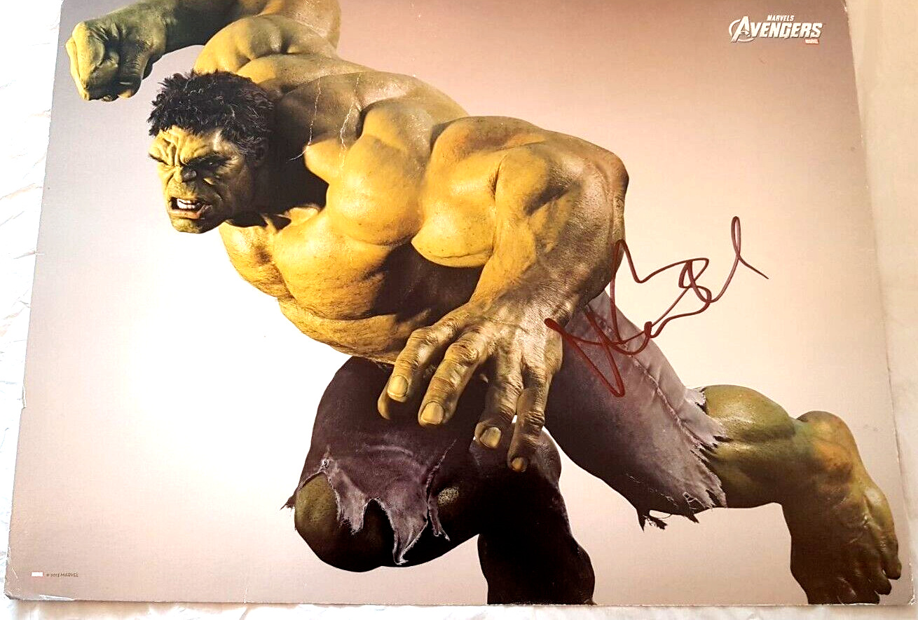 Mark Ruffalo signed Hulk on rampage 16x12 large photo. AFTAL COA