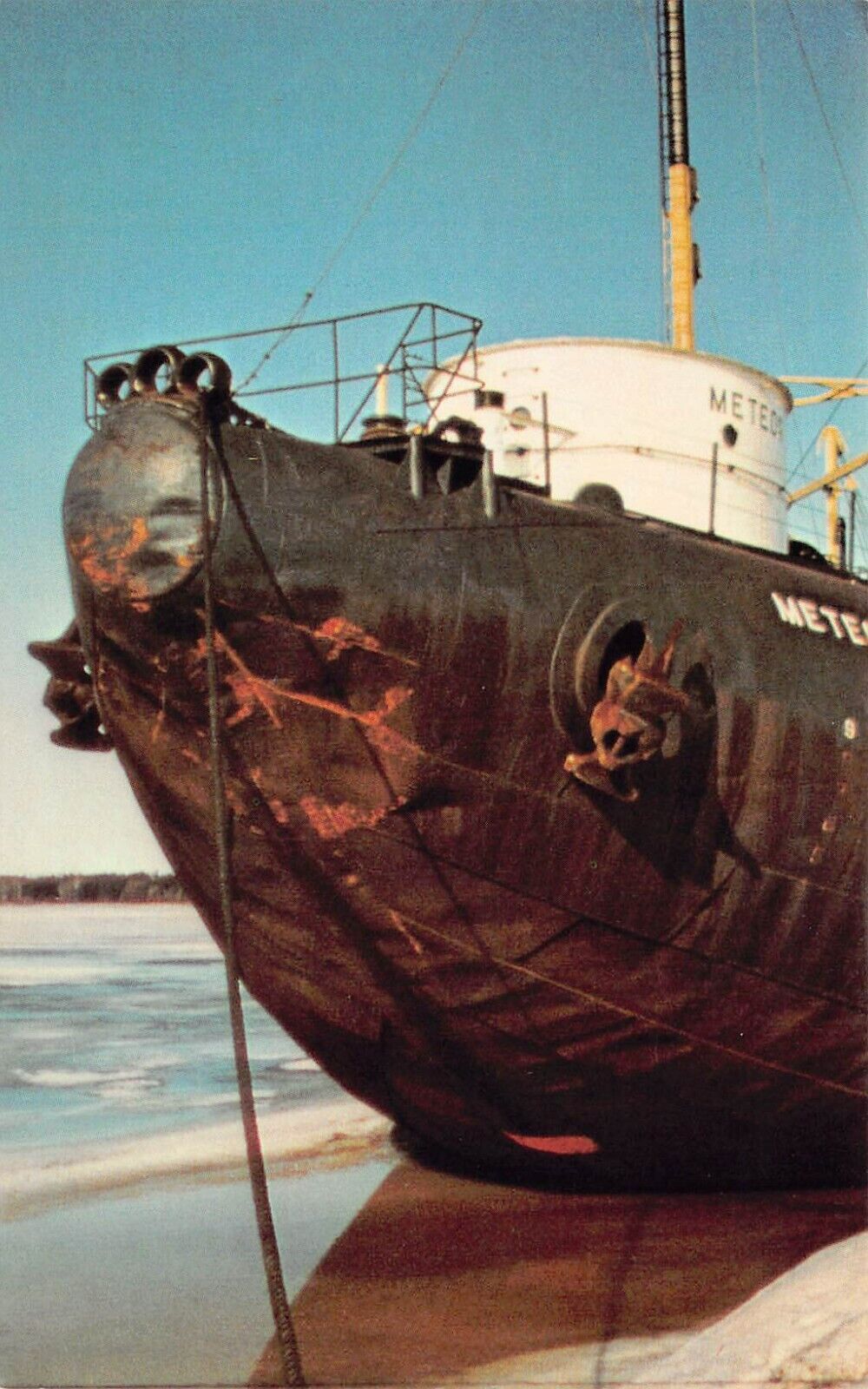 Whaleback Ship SS Meteor Superior WI Wisconsin Nautical Museum Vtg Postcard B22