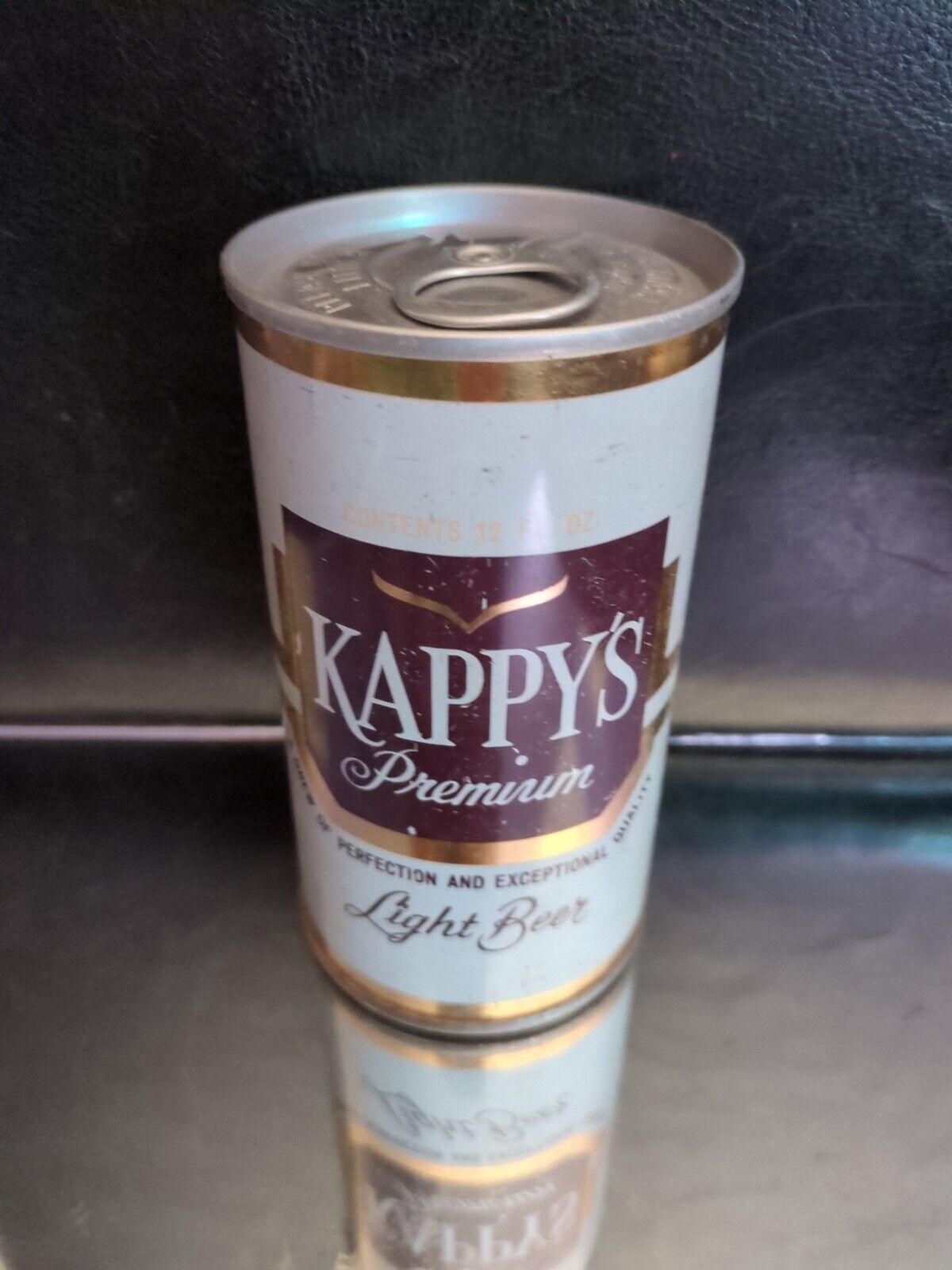 vintage Kappy’s premium  straight steel beer can bottom opened