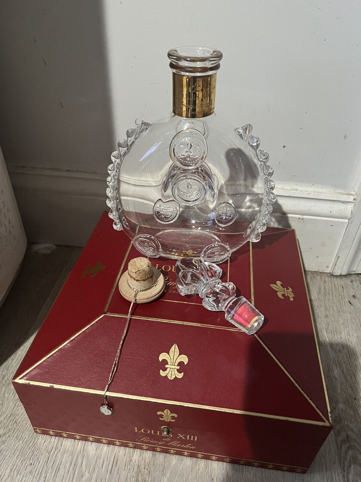 Remy Martin Louis XIII Cognac Crystal Empty 750ml Bottle w/ Casket Box