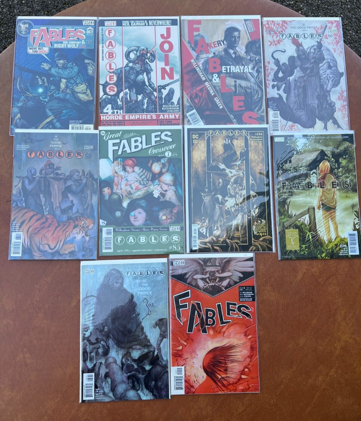Lot of 10 Issues of Fables DC / Vertigo Comics